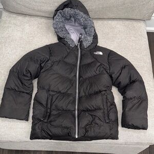 The North Face Black puffer coat with Hood